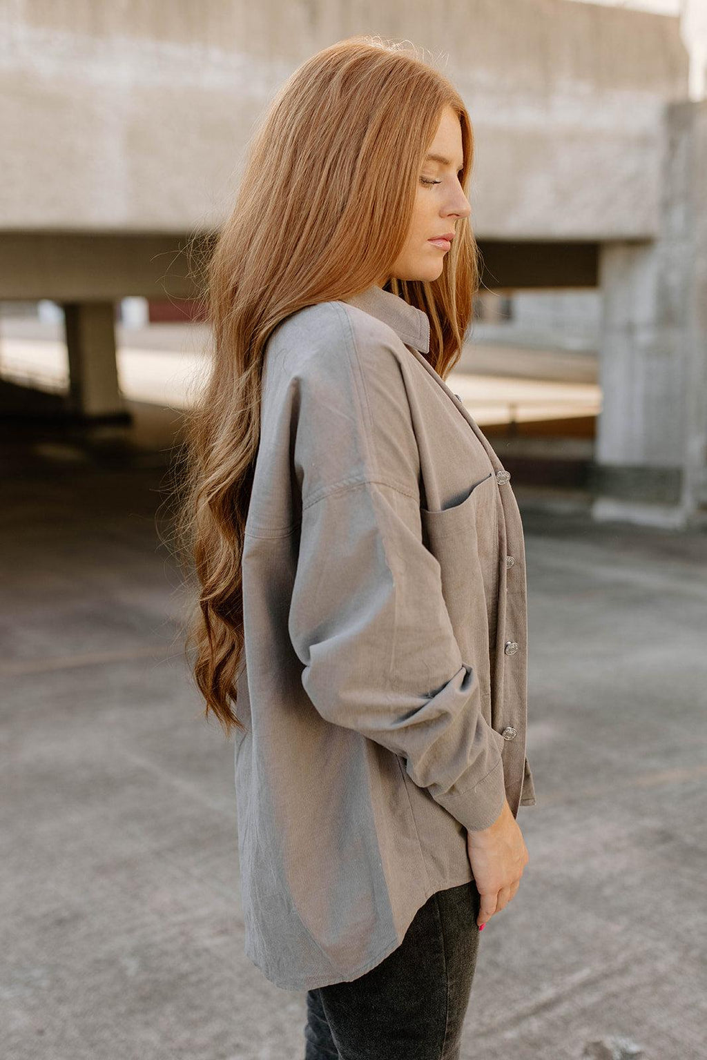 button down shacket