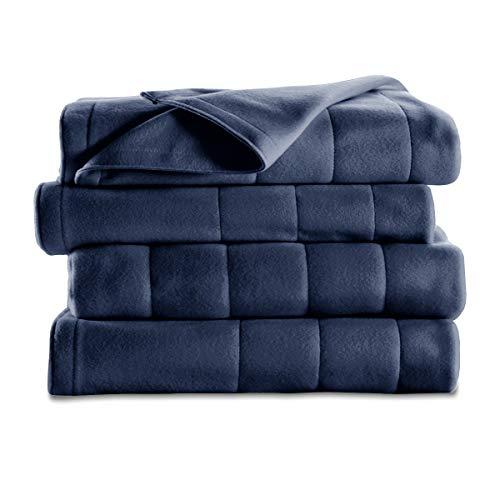 Sunbeam Heated Blanket Quilted Fleece, Newport Blue, Twin (Used)