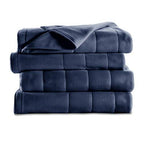 Sunbeam Heated Blanket Quilted Fleece, Newport Blue, Twin (Used)
