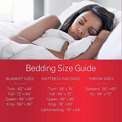 Sunbeam Heated Blanket Quilted Fleece, Newport Blue, Twin (Used)