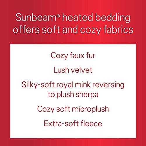 Sunbeam Heated Blanket Quilted Fleece, Newport Blue, Twin (Used)