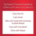 Sunbeam Heated Blanket Quilted Fleece, Newport Blue, Twin (Used)