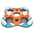 Rapid Rider 4 Person Floating Island River Lake Raft &amp; Electric Air Pump