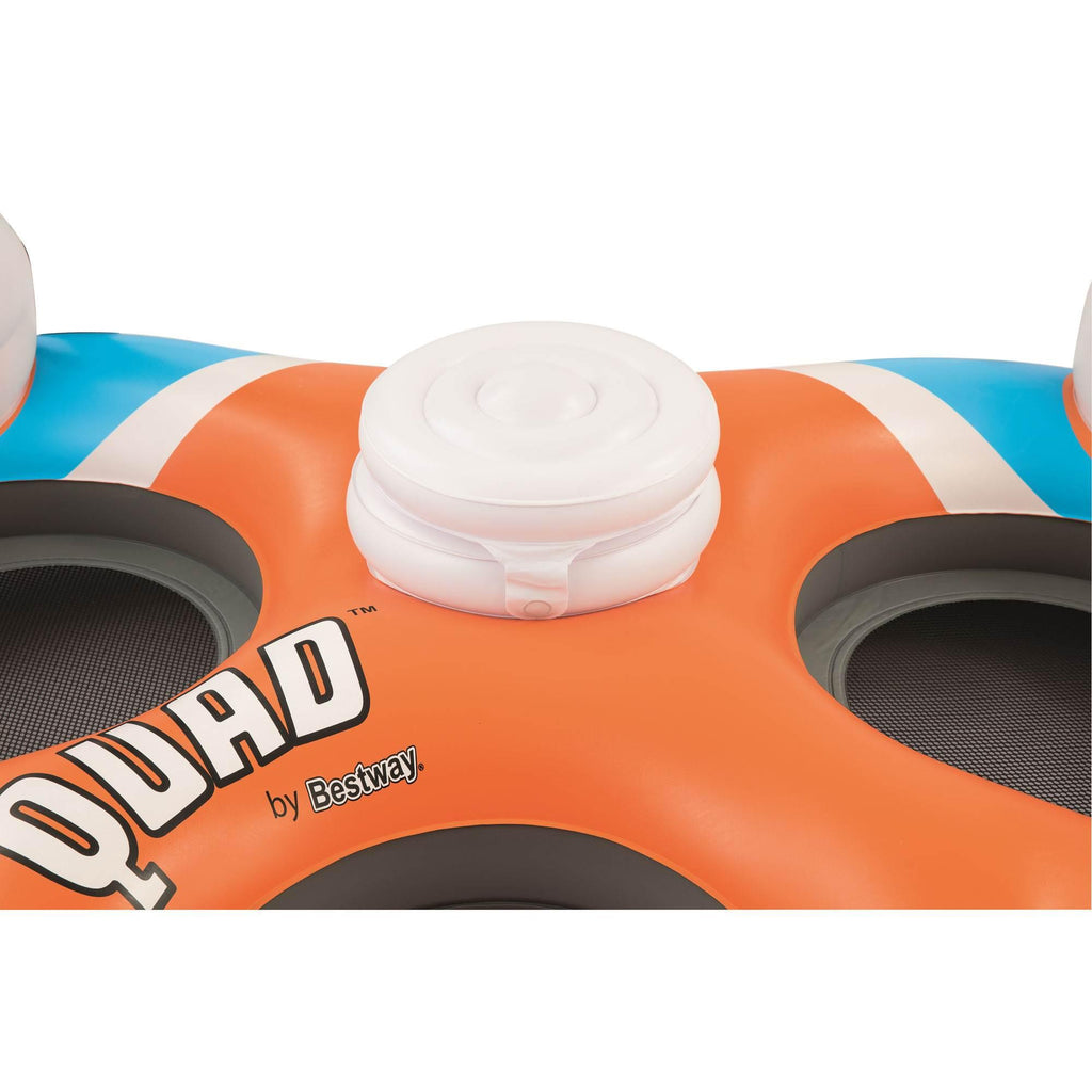 Rapid Rider 4 Person Floating Island River Lake Raft &amp; Electric Air Pump