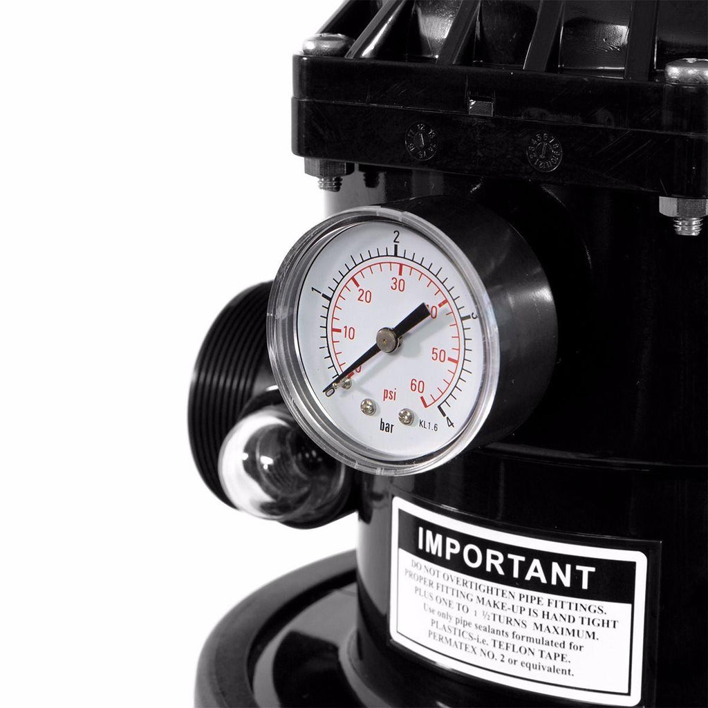 xtremepowerus 24" swimming pool sand filter inground above ground system with 7-way valve pond up to 29,400 gallons