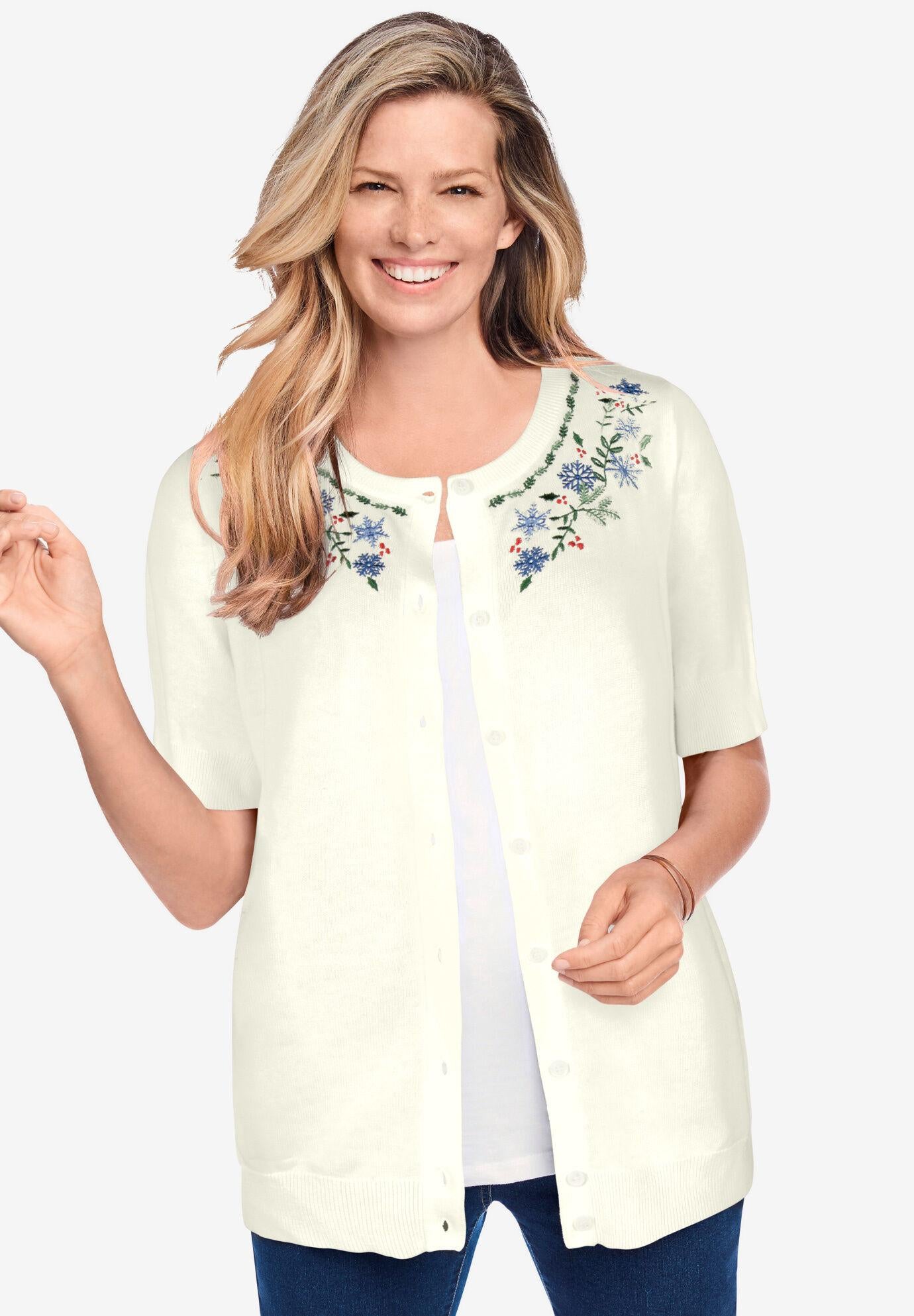 perfect elbow-length sleeve cardigan