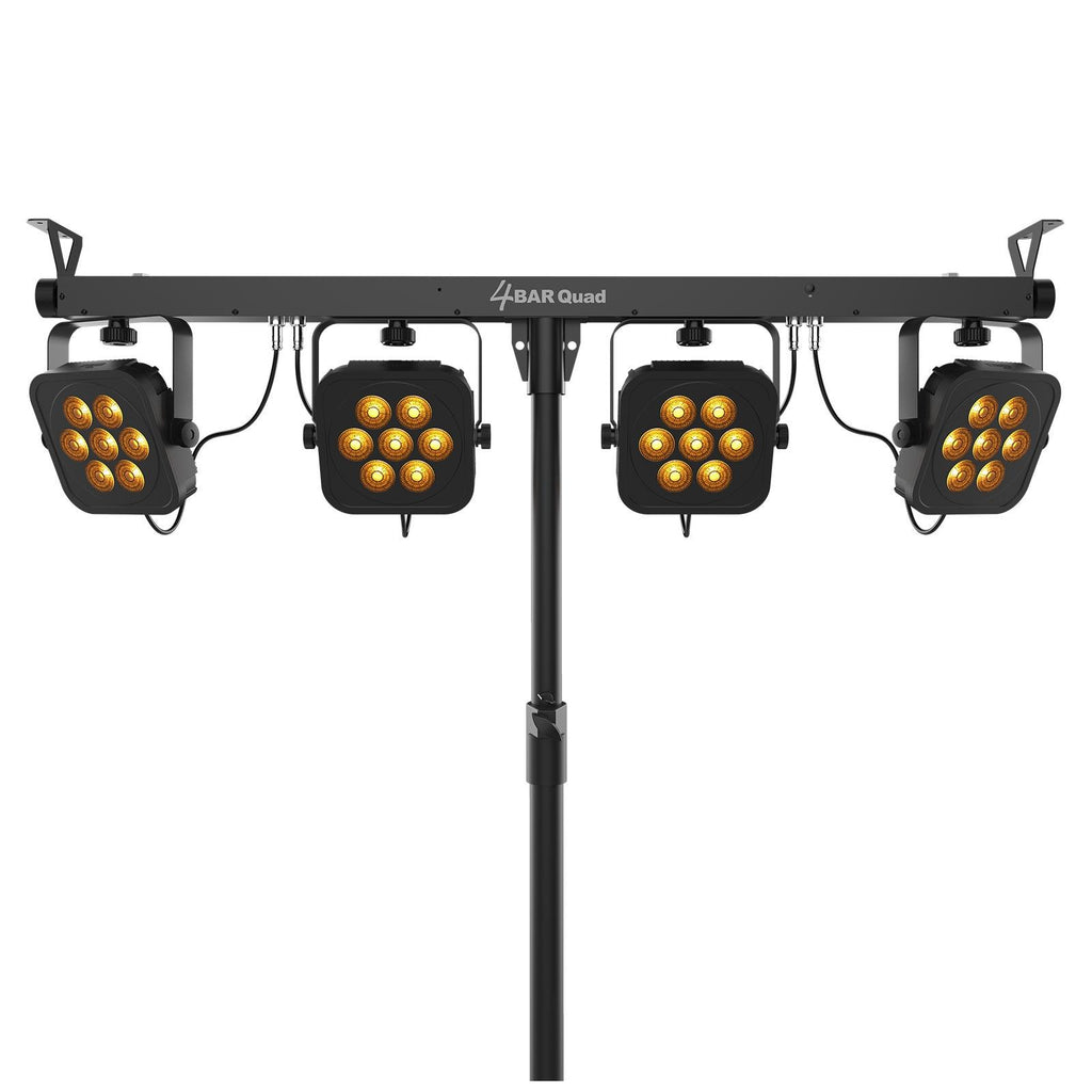 Chauvet DJ 4Bar Quad Complete Wash Lighting System with Hurricane 700 Fog Machine Package