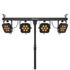Chauvet DJ 4Bar Quad Complete Wash Lighting System with Hurricane 700 Fog Machine Package