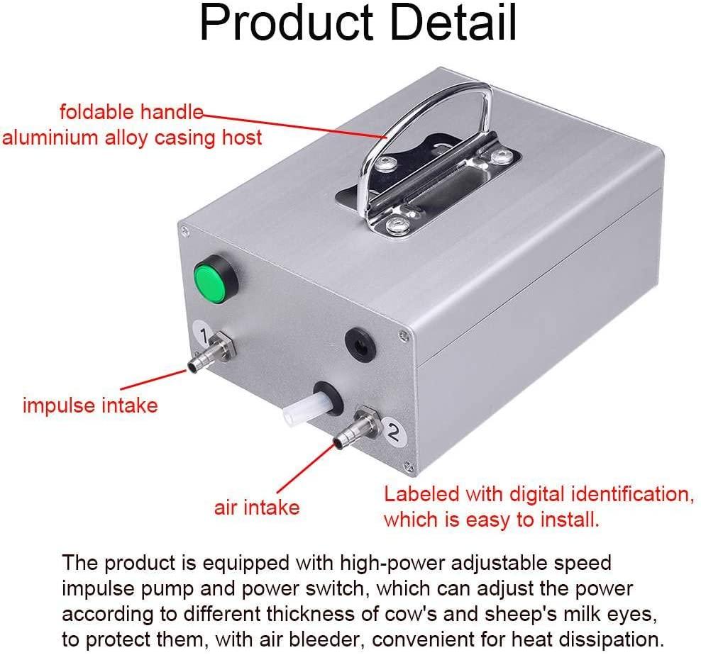 n  a 14l milking machine electric vacuum pulsation suction pump milker machine automatic portable livestock for farm household goat milker