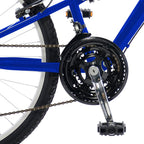 Dual Suspension Mountain Bike, 26 in wheels, 18 in frame, Men's Bike, Blue