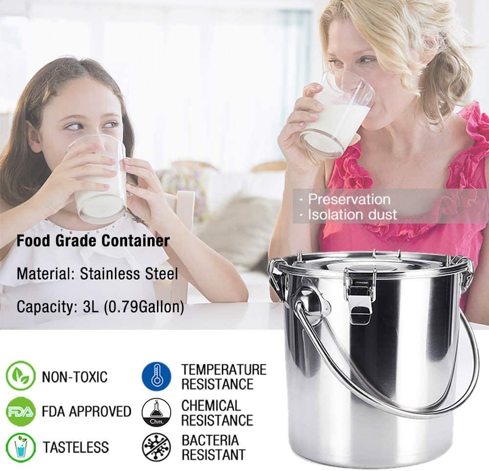 hantop cow milking machine, pulsation vacuum pump milker, automatic portable livestock milking equipment (3l, for cow)