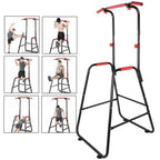 Adjustable Chin Up Stand Pull Up Bar Dip Power Tower Home Gym Fitness Workout