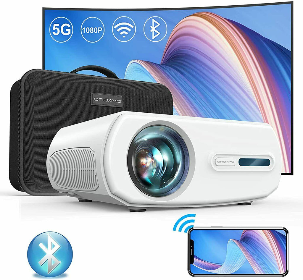 4k native 1080p 5g wifi bluetooth home theater projector video cinema 9500lm new