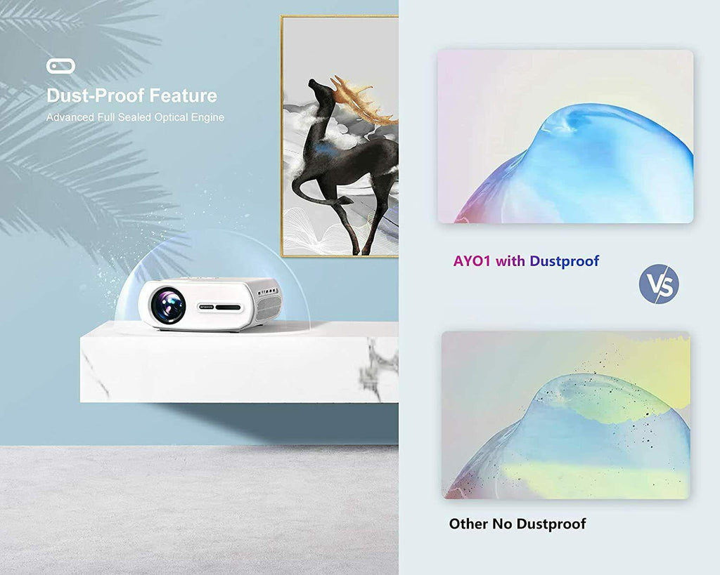 4k native 1080p 5g wifi bluetooth home theater projector video cinema 9500lm new