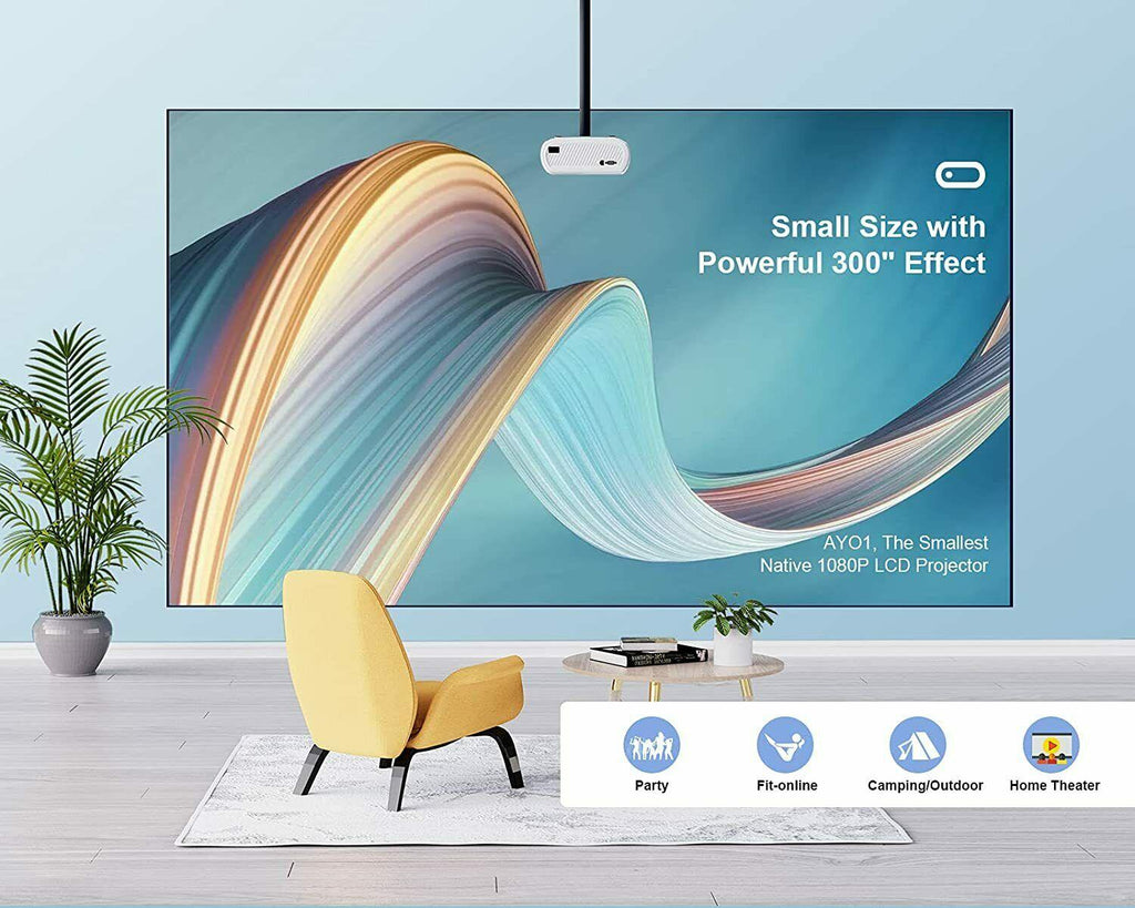 4k native 1080p 5g wifi bluetooth home theater projector video cinema 9500lm new