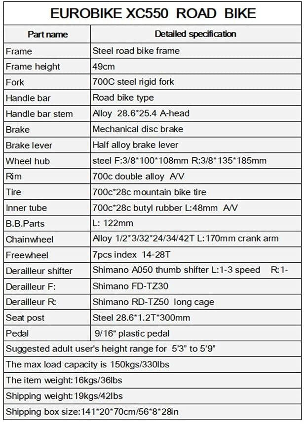 SD XC550 700C Road Bike Steel Frame Mechanical Dual Disc Brake 21 Speed Gear System Adult Road Bicycle BlackRed