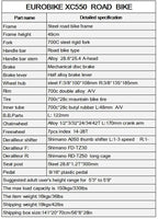 SD XC550 700C Road Bike Steel Frame Mechanical Dual Disc Brake 21 Speed Gear System Adult Road Bicycle BlackRed