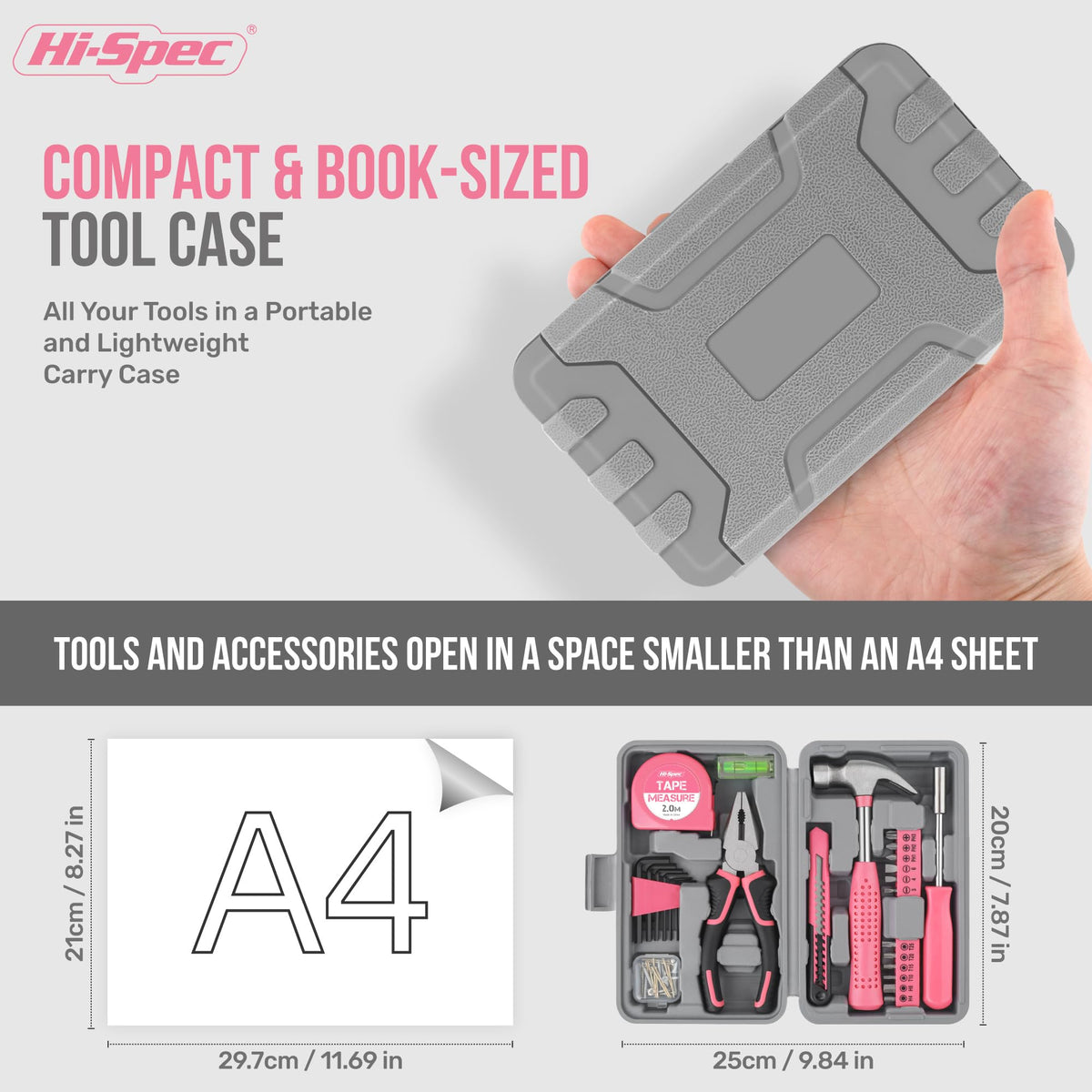 Tool Set 25pc Pink Household DIY Tool Kit for Women. Small Mini Tool Box Set of Starter Basic Ladies Tools | 25pc, Household  repair and maintenance, starter tool kit, mini tool set, ladies portable toolbox, DIY Gift