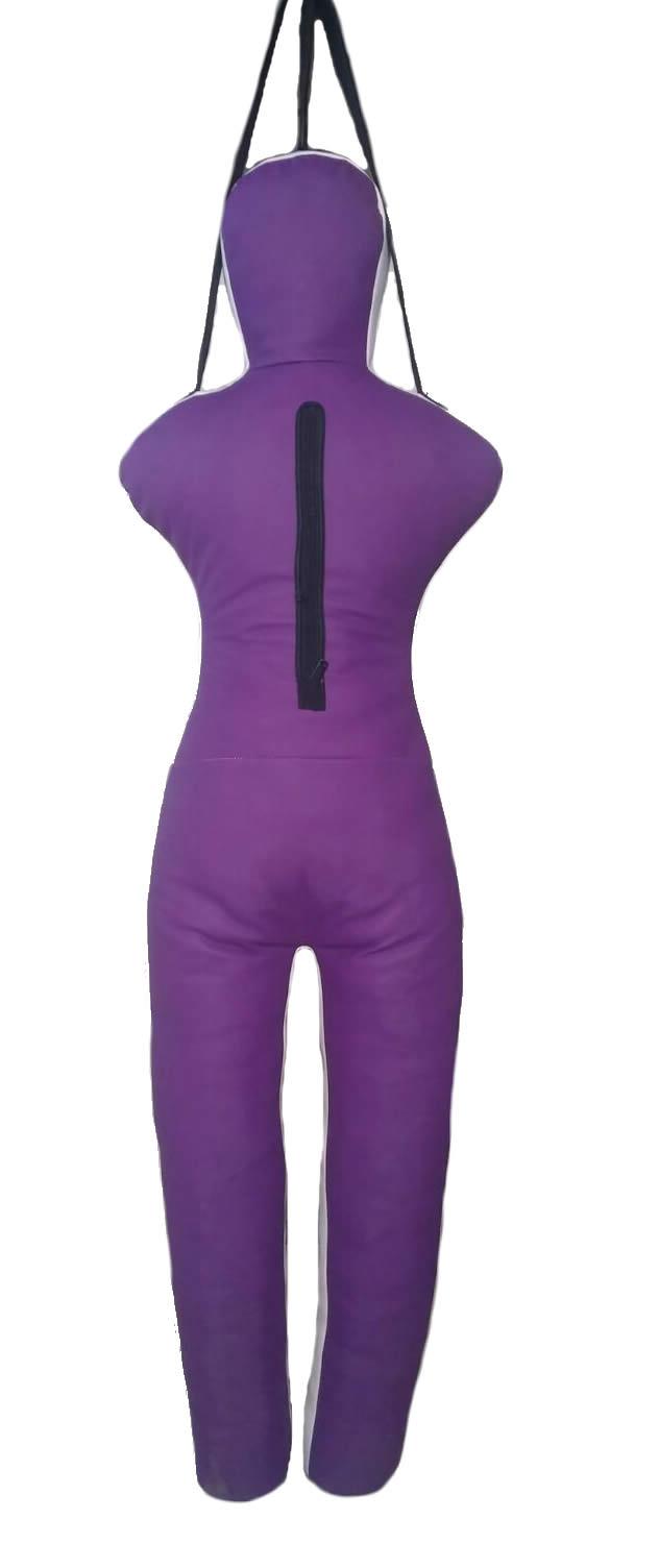 QUADRO MMA Martial Arts Grappling Dummy Jiu Jitsu Punching Bag Purple With Hanging Strap - 70 inches