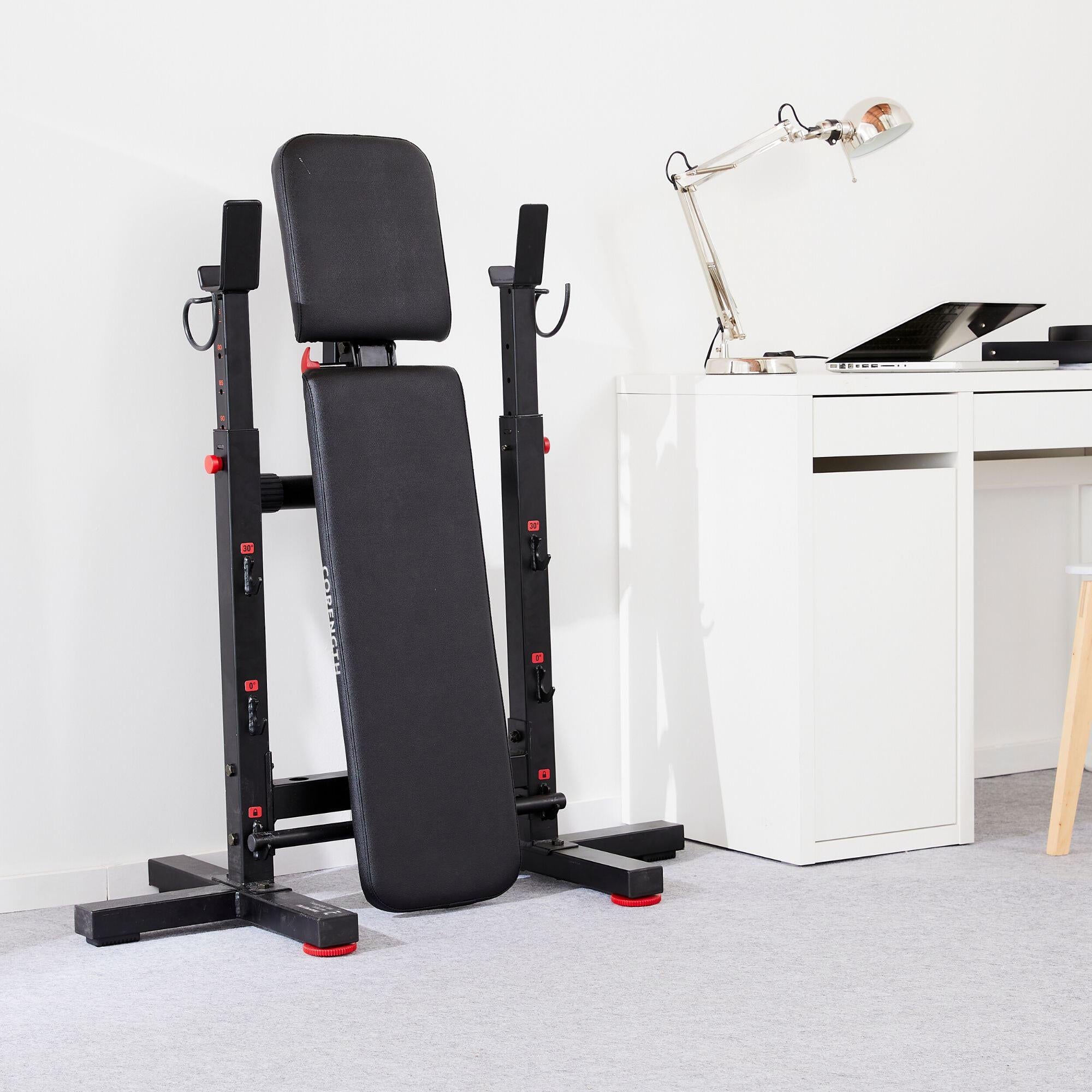 Decathlon Domyos Folding Incline Bench Press with Rack