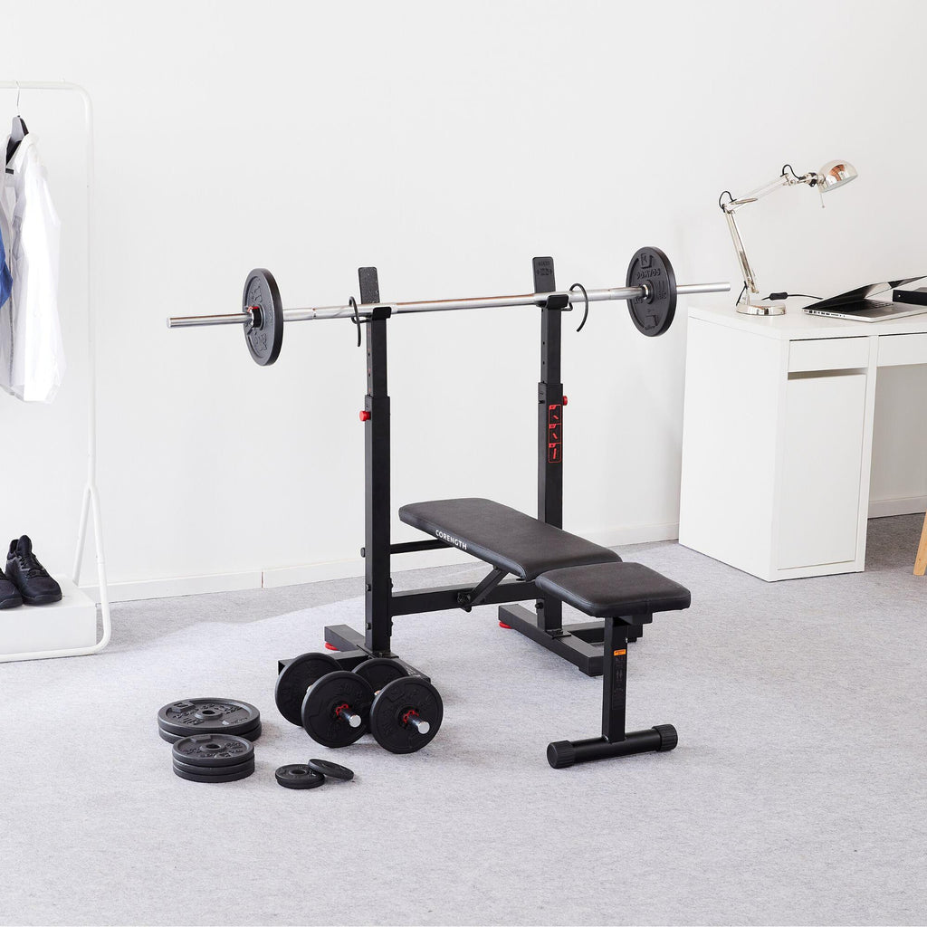 Decathlon Domyos Folding Incline Bench Press with Rack