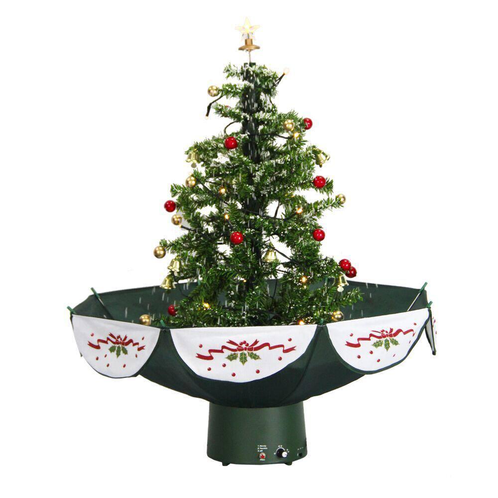 29 in. Green Christmas Tree with Star Topper and Umbrella Base