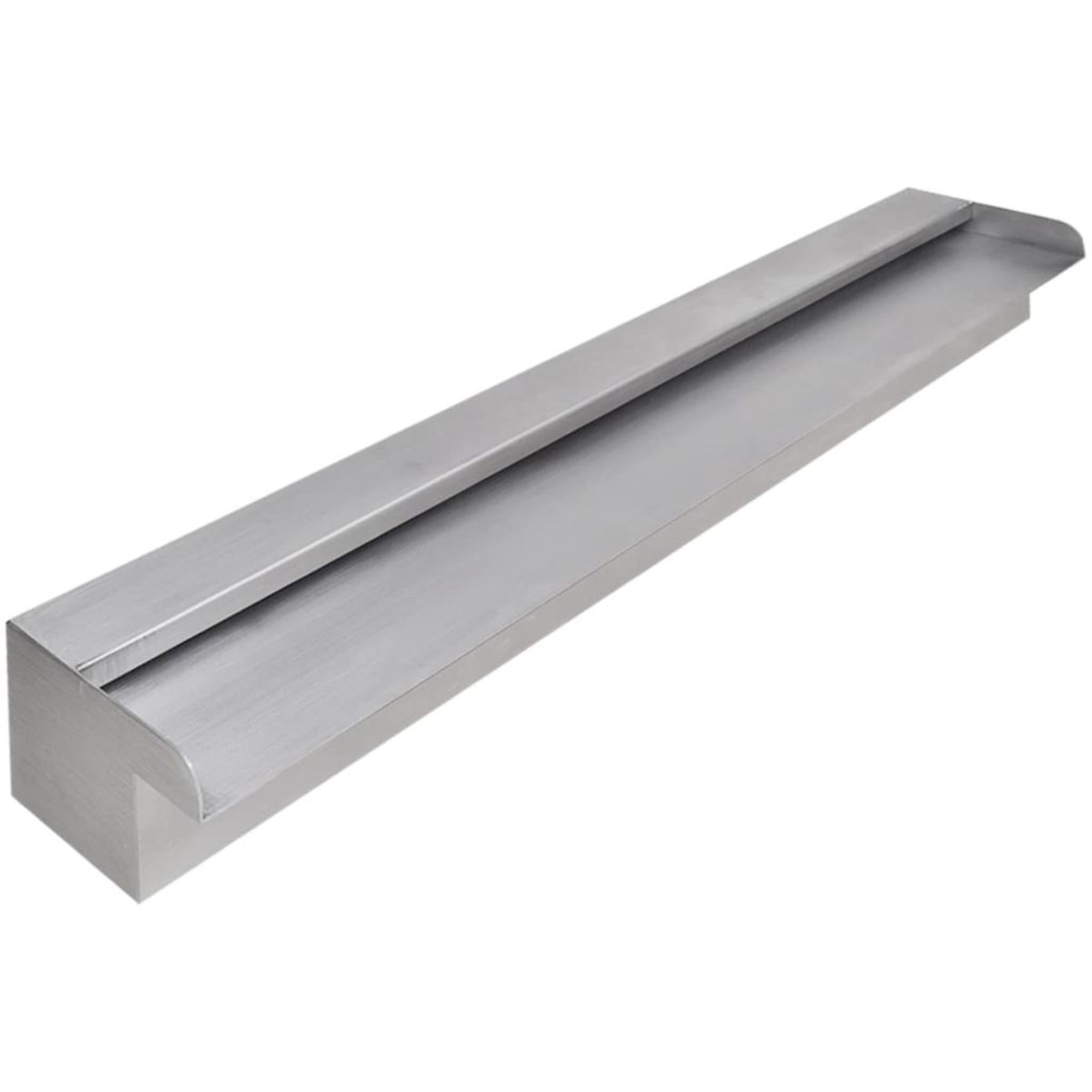 vidaXL Rectangular Waterfall Pool Fountain Stainless Steel 35.4"