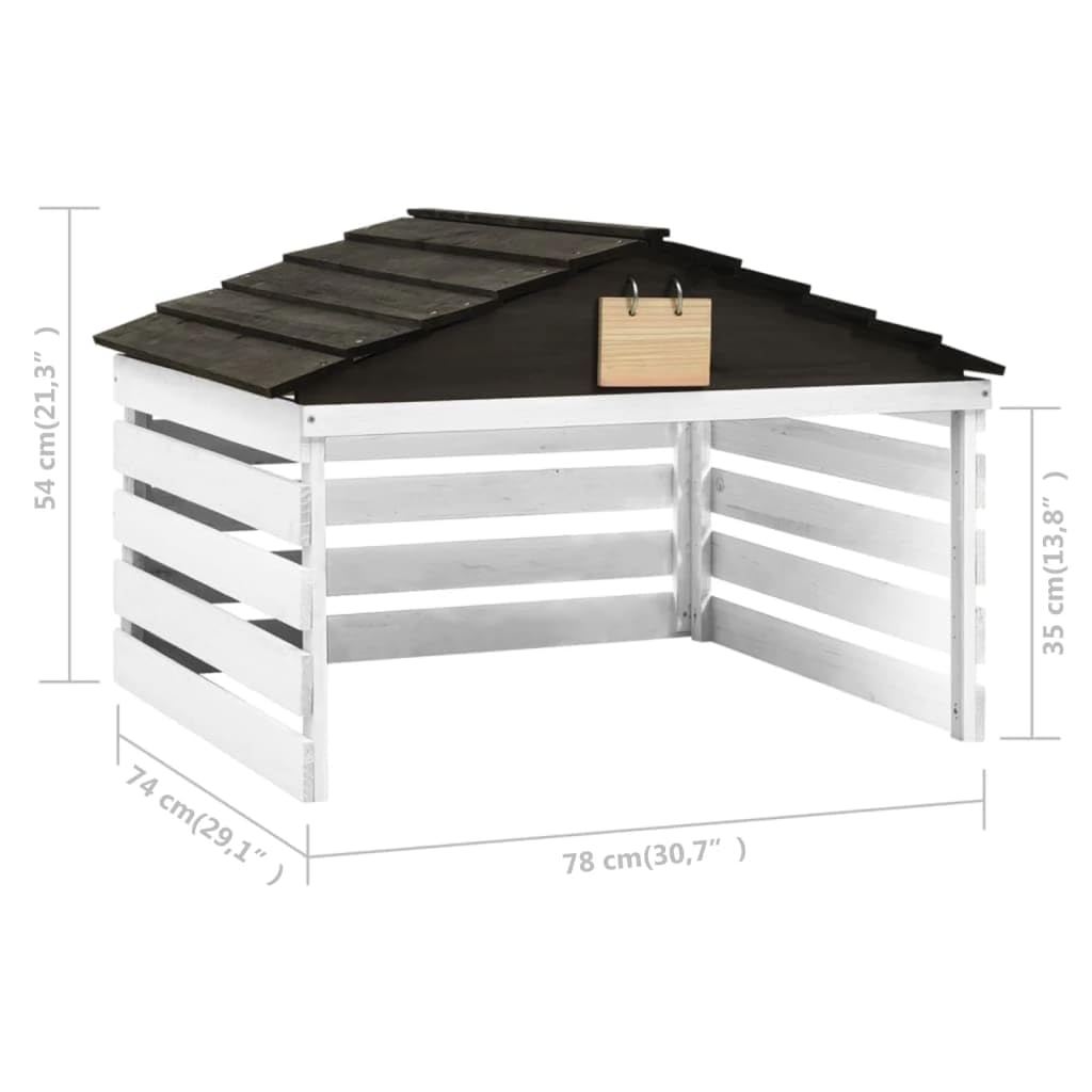 Robust FirLawn Mower Garafor Outdoor Robotic Mower Shed, 30.7x29.1x21.3 Inches Black and White
