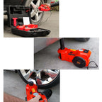 Electric Floor Jack Lift 5 Ton Car Jack w/ Impact Wrench 12V Tire LED Flashlight