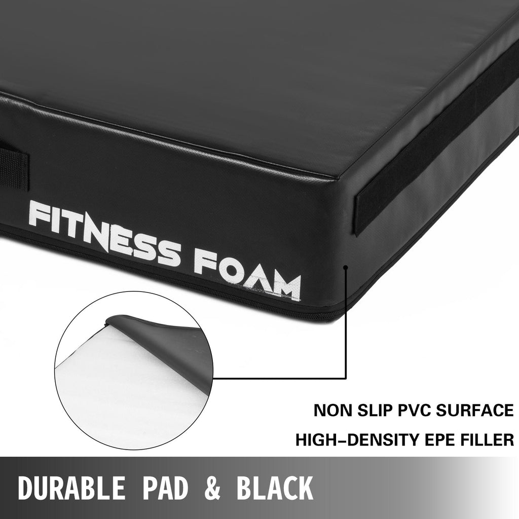6 inch Barbell Crash Cushion Pads, Weightlifting Protector Falling Pads, d Cushions, Black Cushioned Foam Mat,for Weightlifting Training閿涘玭e Pair