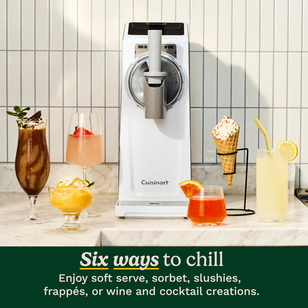 6-in-1 Slushy & Soft-Serve Maker, Ice Cream Maker Machine Makes Soft-Serve Ice Cream, Slushies, Sorbet and More, -Freeze Chill Technology Maintains Perfect Temperature, ICE-200