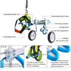 HiHydro 6 Types Cart Pet Wheelchair for Handicapped Hind Legs Small Dog Cat/Doggie/Puppy Walk  Steel -L