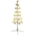 36 in. Christmas Metal Framed Decorative Tree with Metal Base and Twinkle Lights