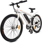 Electric Bike for Adults 26" White Ebike with 350W Motor, 20MPH Electric Mountain Bike with LED Display, Removable 36V/12.5Ah Battery,  7 Speed Gears, UL Certified E-Bike