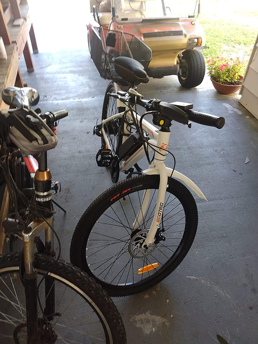 Electric Bike for Adults 26" White Ebike with 350W Motor, 20MPH Electric Mountain Bike with LED Display, Removable 36V/12.5Ah Battery,  7 Speed Gears, UL Certified E-Bike