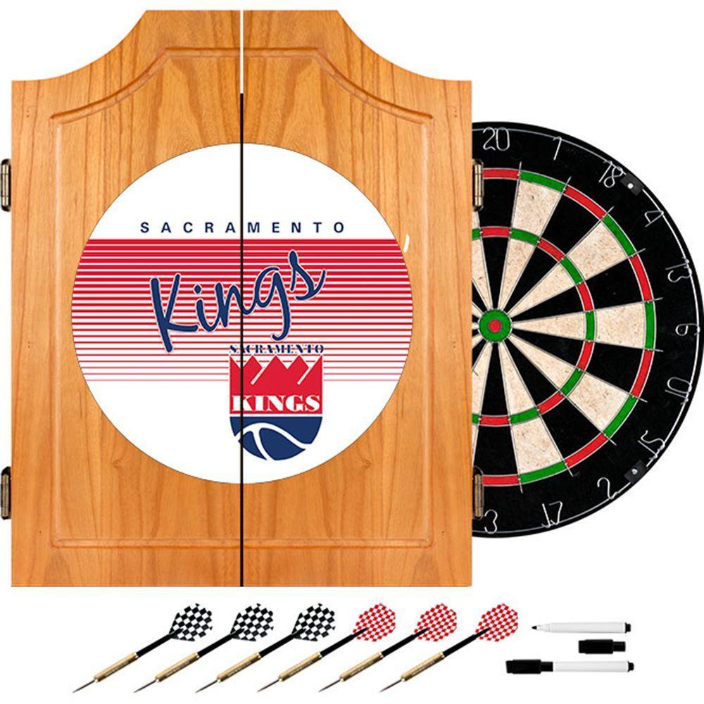 20.5 in. Sacramento Kings Hardwood Classics NBA Wood Dart Cabinet Set