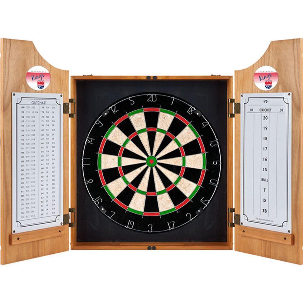 20.5 in. Sacramento Kings Hardwood Classics NBA Wood Dart Cabinet Set