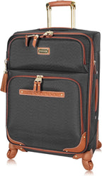 er Luggage Collection - Expandable 28 Inch Softside Bag for Men &amp; Women - Durable Lightweight Checked Suitcase with 4-Rolling Spinner Wheels (28in, Global Black)