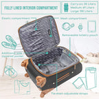 er Luggage Collection - Expandable 28 Inch Softside Bag for Men &amp; Women - Durable Lightweight Checked Suitcase with 4-Rolling Spinner Wheels (28in, Global Black)