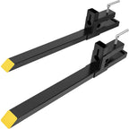 yintatech clamp on pallet forks 43” pallet forks 1500lbs heavy duty for loader bucket skid steer tractor