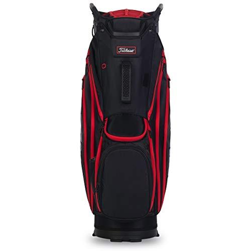 Titleist Cart 14 Lightweight Golf Bag, Black/Black/Red