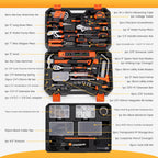 330-Piece Complete Tool Box Set, Durable Homeowners Tool Kit with Pull-Out Drawer, Versatile Home Repair Kit for Auto & Household, DIY Projects, Black-Yellow