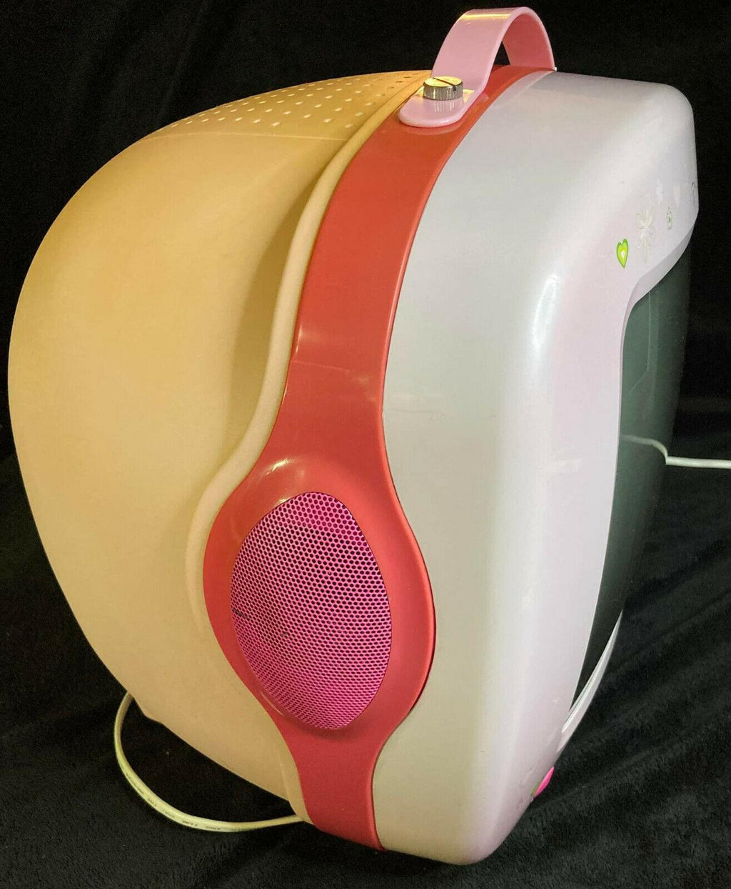 hello kitty  sanrio pink 13" vintage retro crt tv kt2114 a++ dvd clock radio