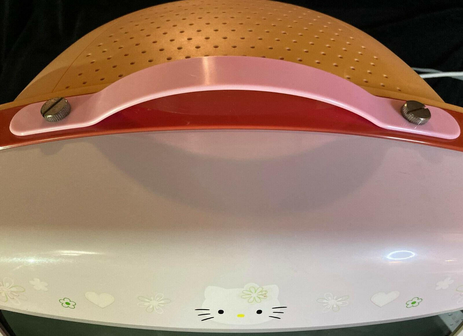 hello kitty  sanrio pink 13" vintage retro crt tv kt2114 a++ dvd clock radio