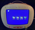 hello kitty  sanrio pink 13" vintage retro crt tv kt2114 a++ dvd clock radio