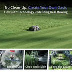 TRON Robot Lawn Mower for Up to 2400㎡, 300° Vision, NRTK V-SLAM | Wire-,AI Obstacle Avoidance, No Perimeter Wire,Smart App Control,Auto Mapping, All-Terrain Mowing,15Ah,Swappable Battery