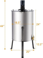 creworks electric honey extractor, honey extractor separator bee frame spinner, honeycomb bee frame spinner, ss motorized honey extractor beekeeping equipment spinner drum with stand