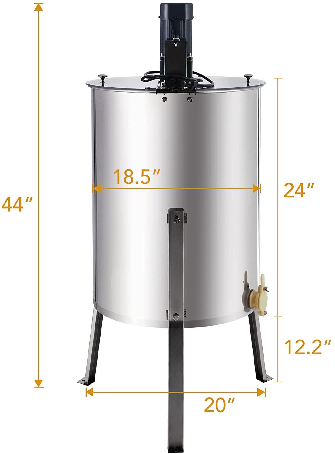 creworks electric honey extractor, honey extractor separator bee frame spinner, honeycomb bee frame spinner, ss motorized honey extractor beekeeping equipment spinner drum with stand