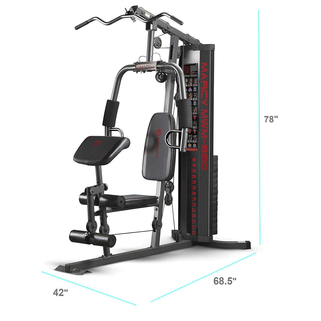 Marcy MWM-990 150 Lb. Multifunctional Home Gym Station for Total Body Training