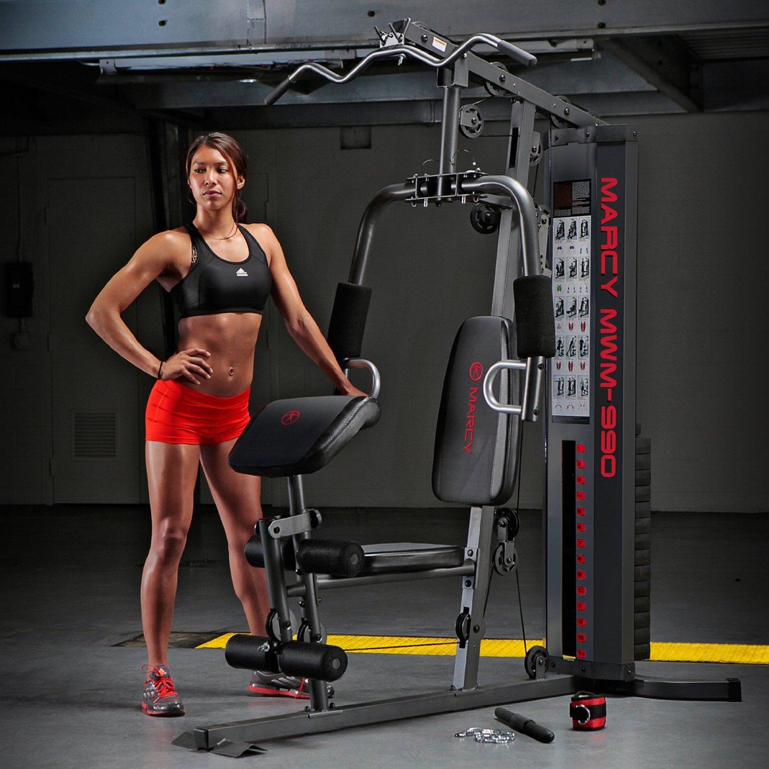 Marcy MWM-990 150 Lb. Multifunctional Home Gym Station for Total Body Training
